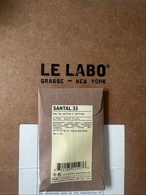 Le Labo Santal 33 Sample Card - Brown and Cream